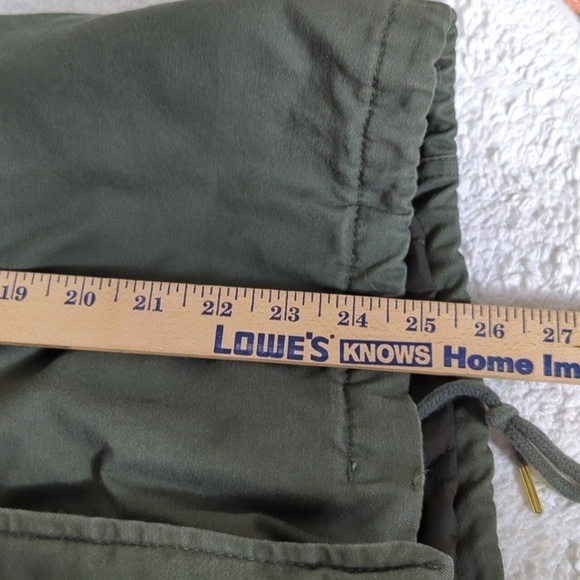 H&M Army Green Coat Faux Fur Collar Womens 0 Olive Green Jacket - Picture 13 of 15